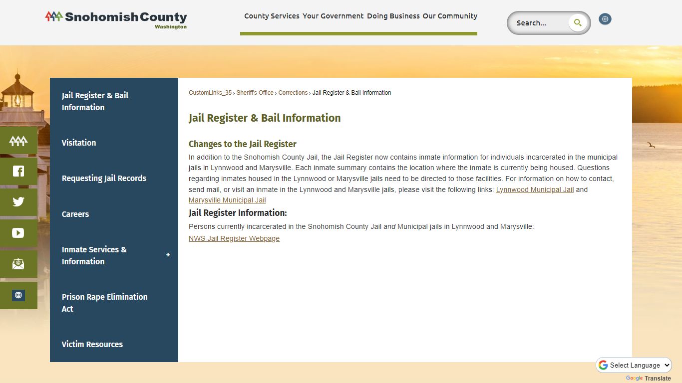 Jail Register & Bail Information - Snohomish County, WA